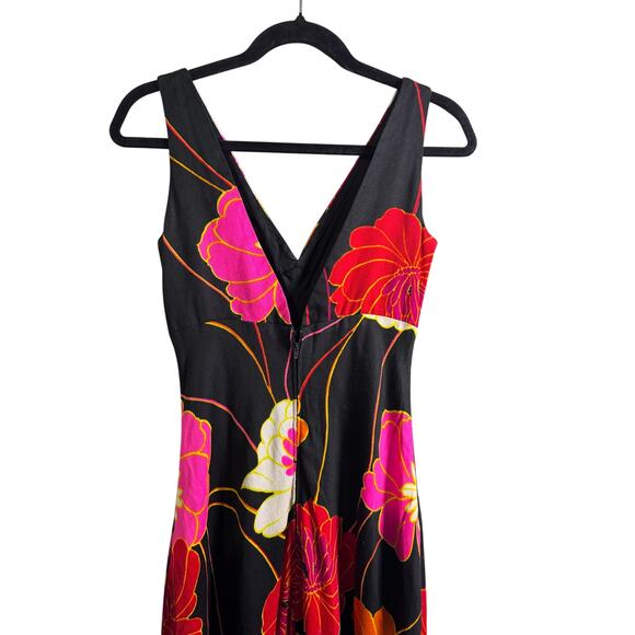 Lord + Taylor Wide Leg Black and Floral Jumpsuit - Picture 2 of 3